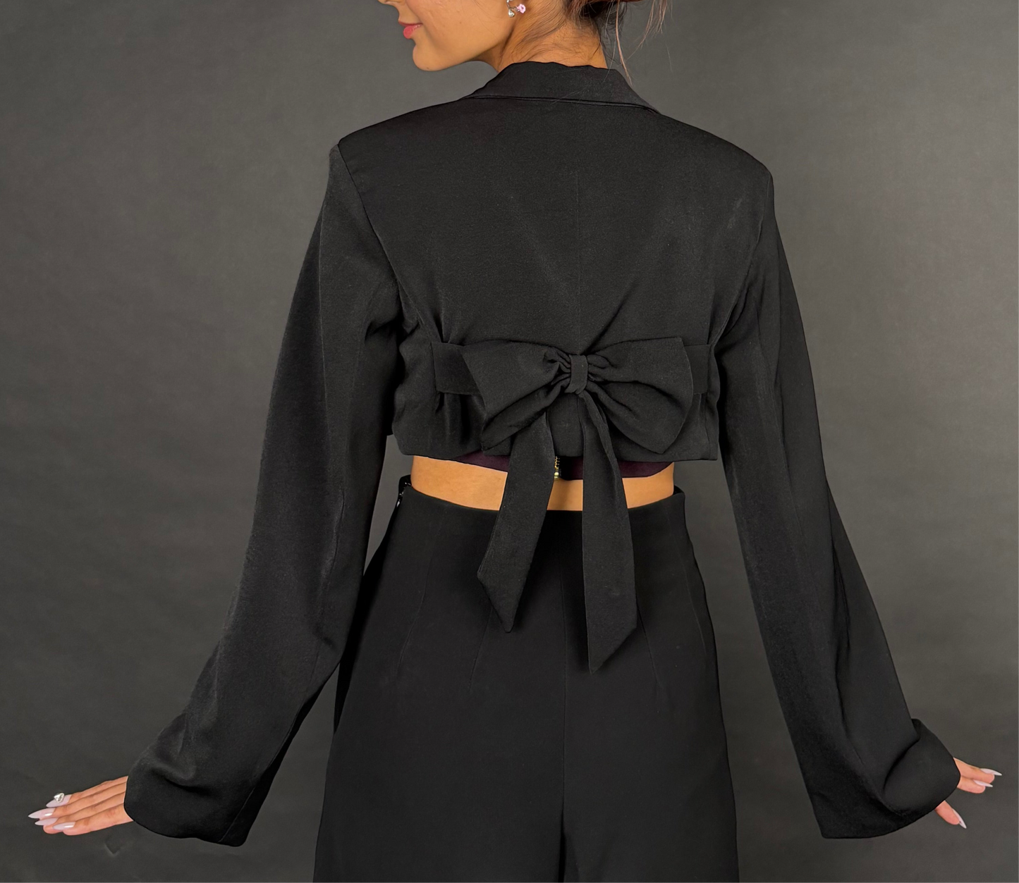 BOW CROPPED BLAZER
