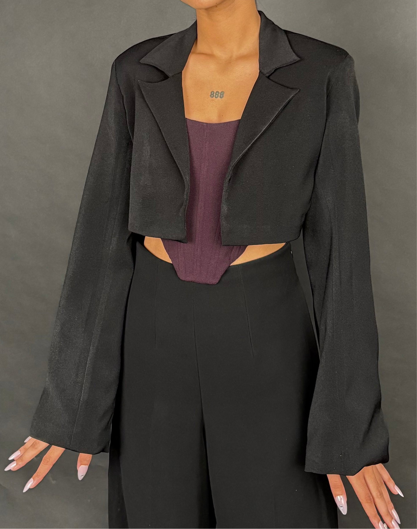 BOW CROPPED BLAZER