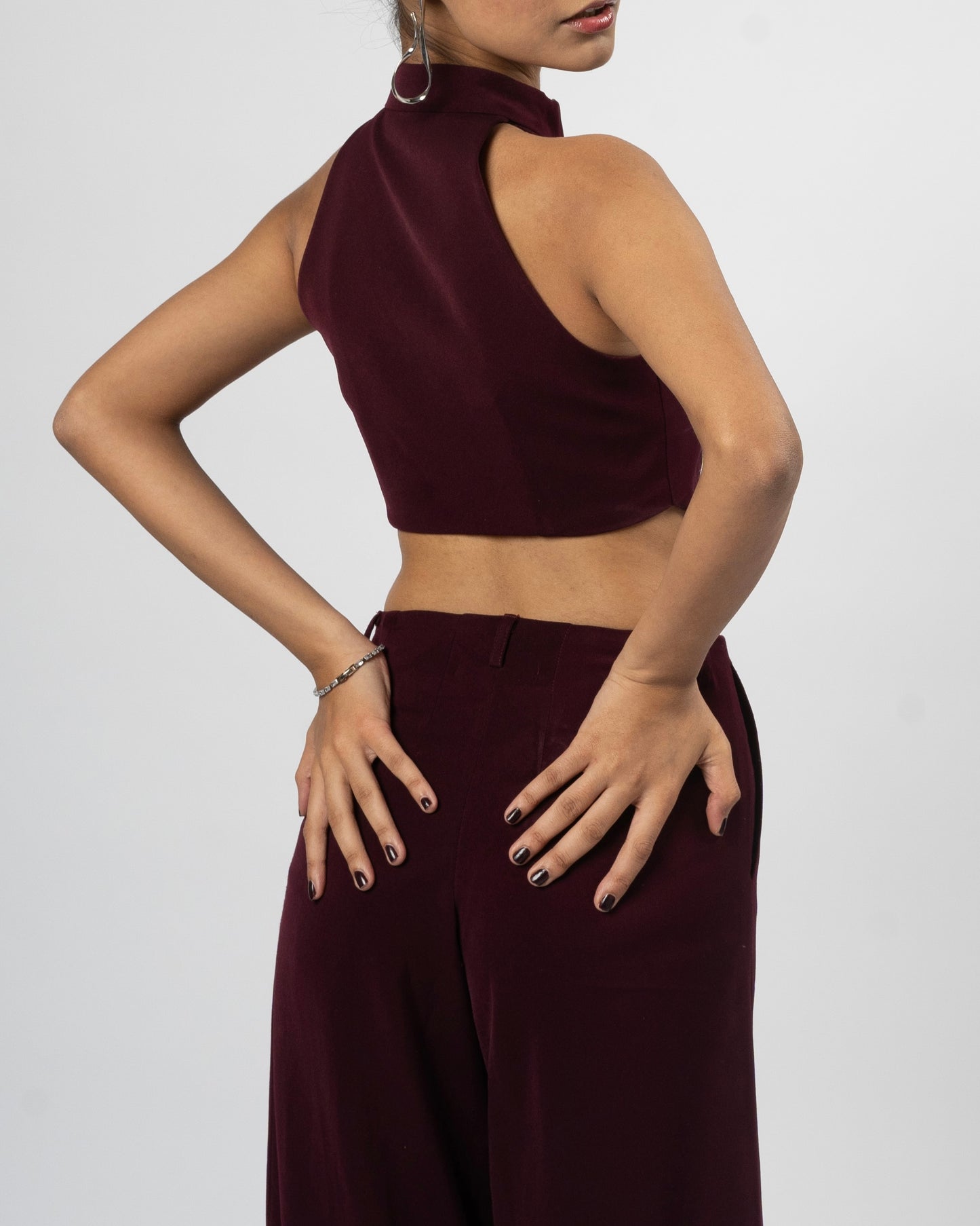 Two Way zipped high neck top