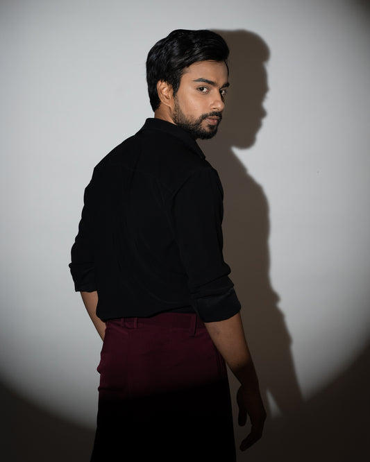 Classic jet black shirt