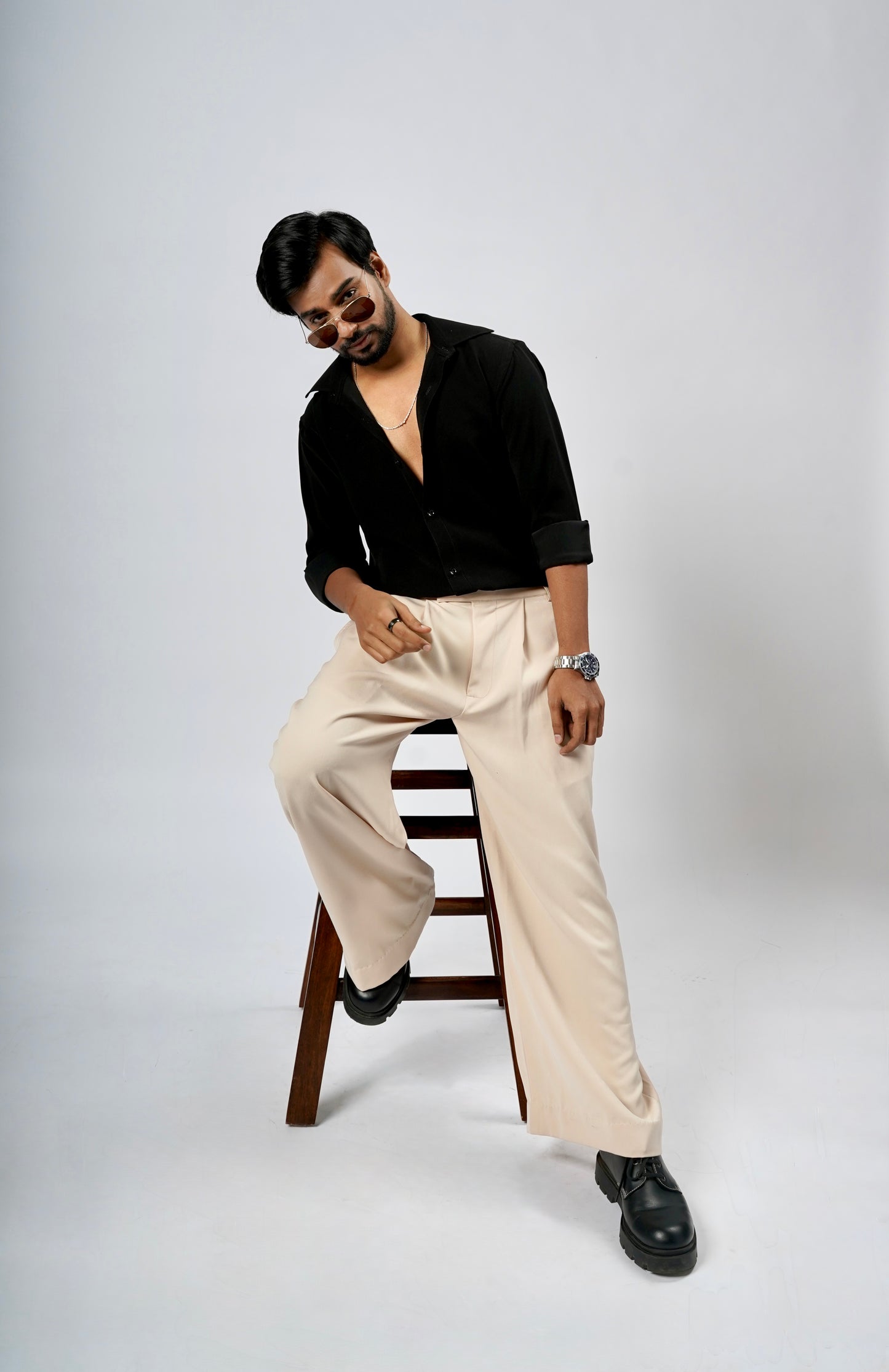 Double pleated pant