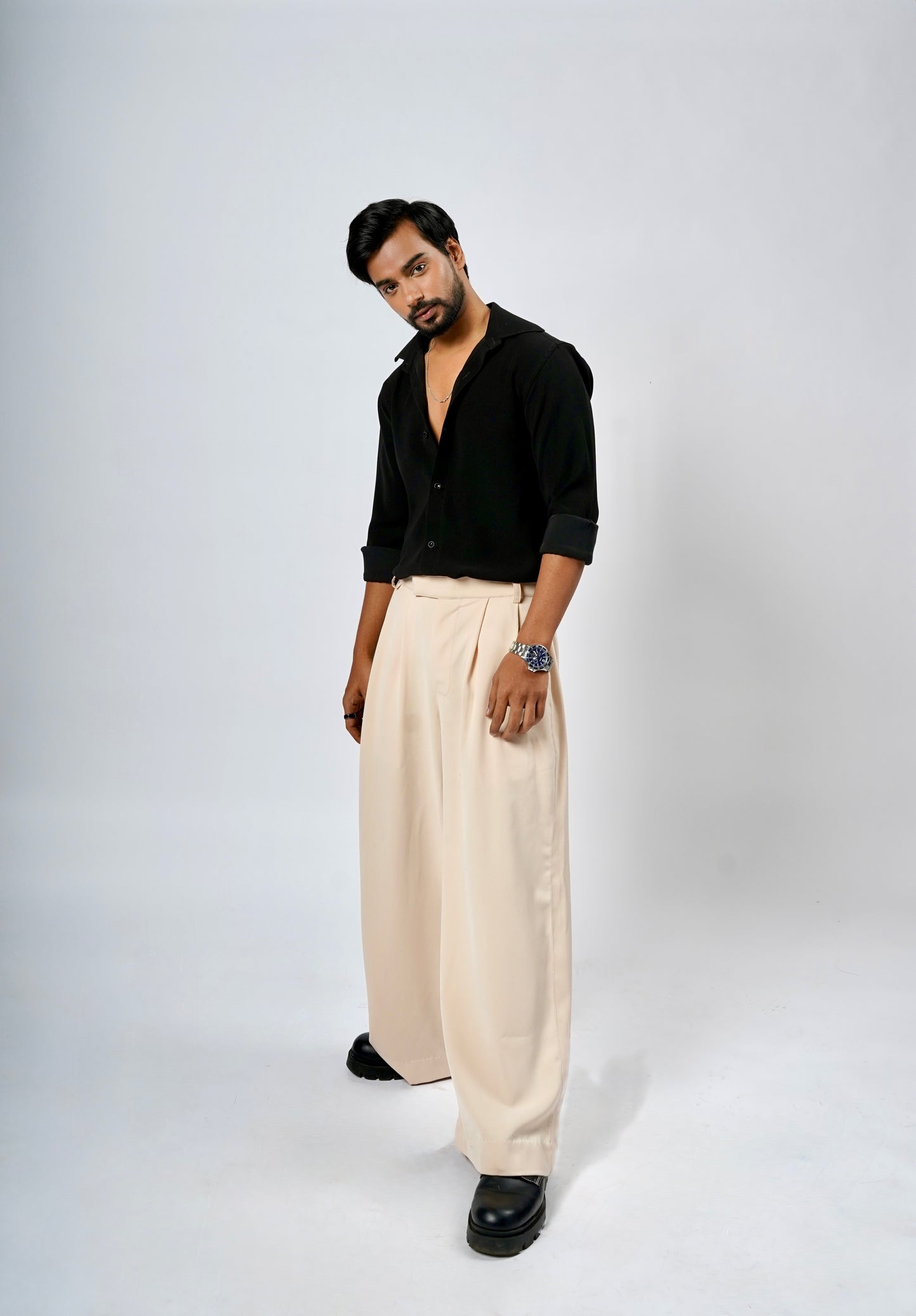 Double pleated pant