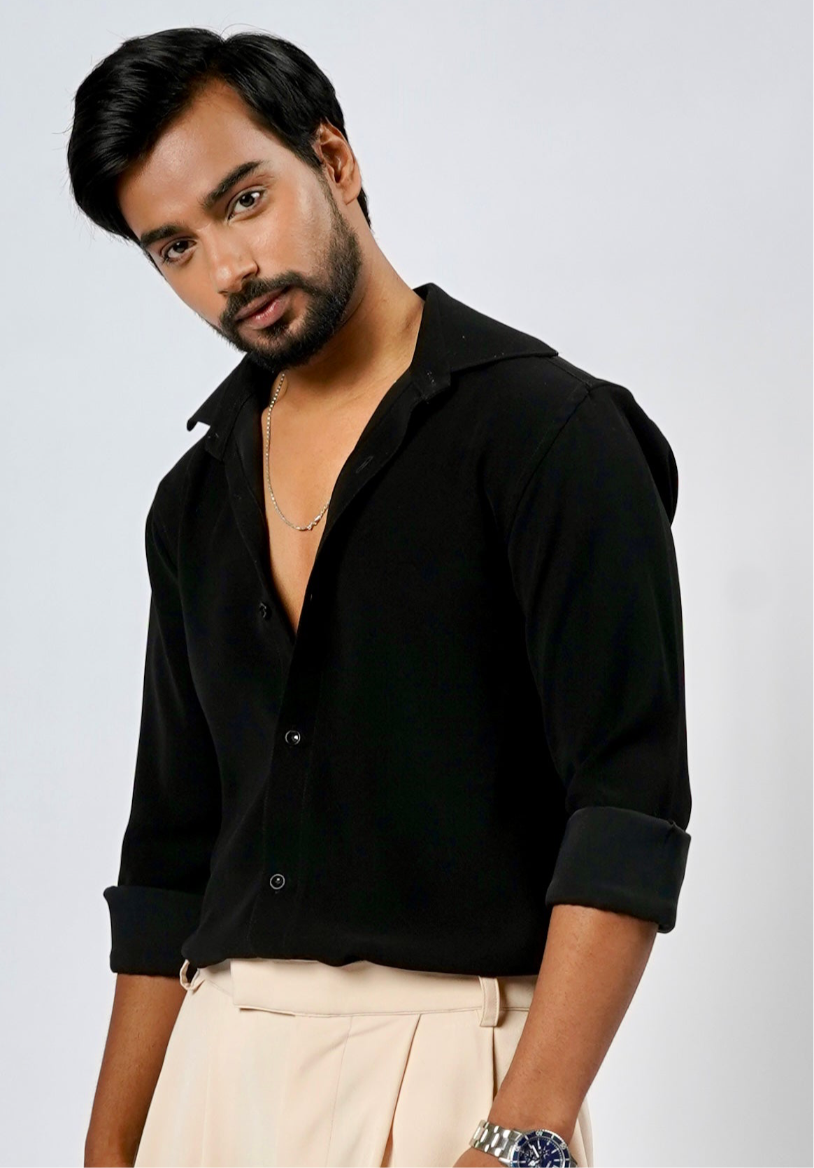 Classic jet black shirt